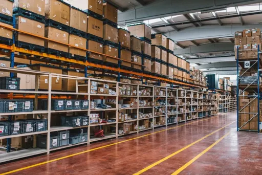 Logistics team moving freight efficiently inside warehouse facility